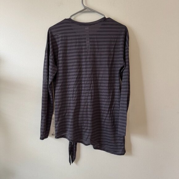 Lululemon Tie Your Practice Long Sleeve *Stripe Moonwalk - Picture 7 of 12